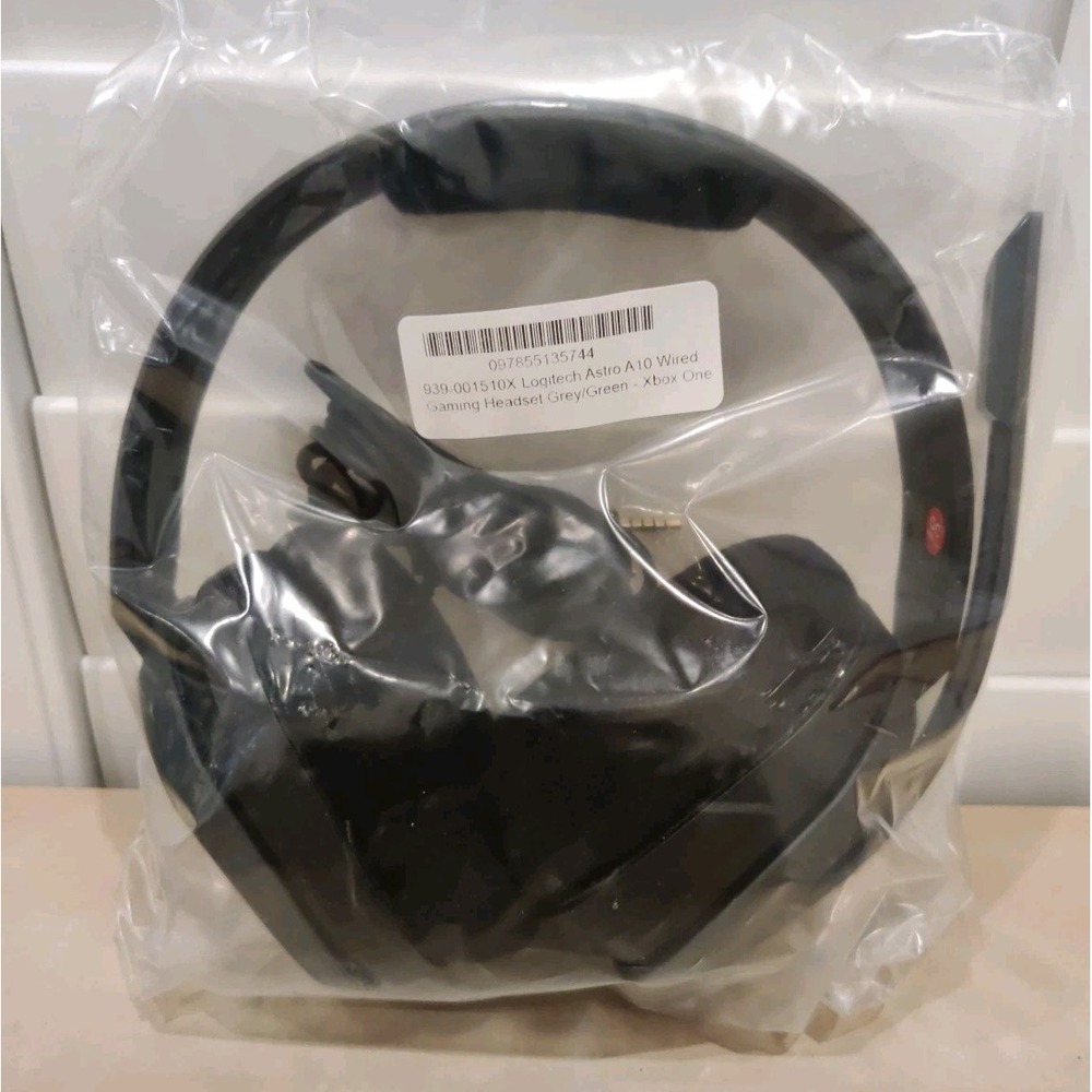 Logitech Astro A10‎ Gaming Wired Stereo Headset for Xbox 1 Black/Green - New